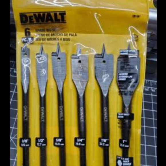 Dewalt Drill Bit Spade DW1587 6-Piece - Picture 3 of 3